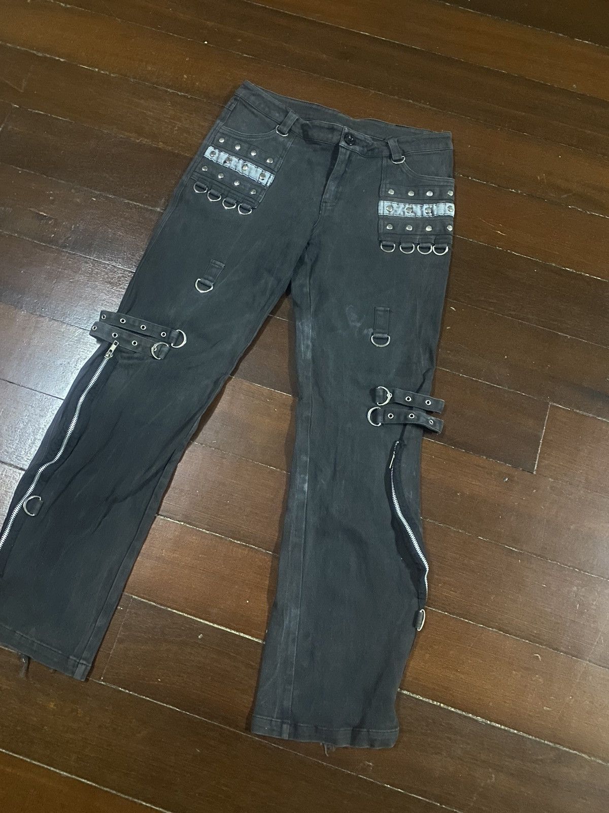 Hysteric Glamour rare punk rave zipper studded punk design Size US 31 - 3 Thumbnail