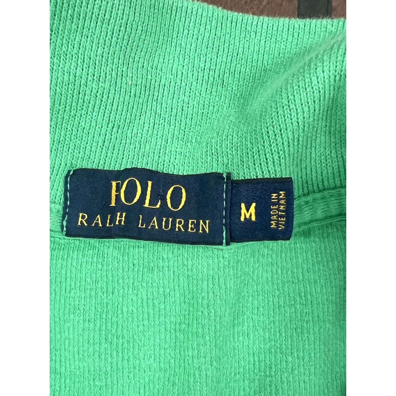 Ralph Lauren Ralph Lauren 1/4 Zip Sweater M Regular Men Collared Logo Green Orange Pullover Size M Size US M / EU 48-50 / 2 - 3 Thumbnail