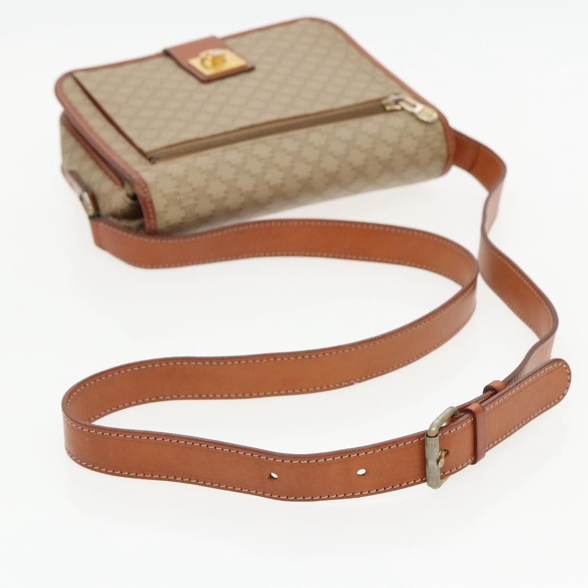 Celine CELINE Macadam Canvas Shoulder Bag Beige Gold Size ONE SIZE - 7 Thumbnail