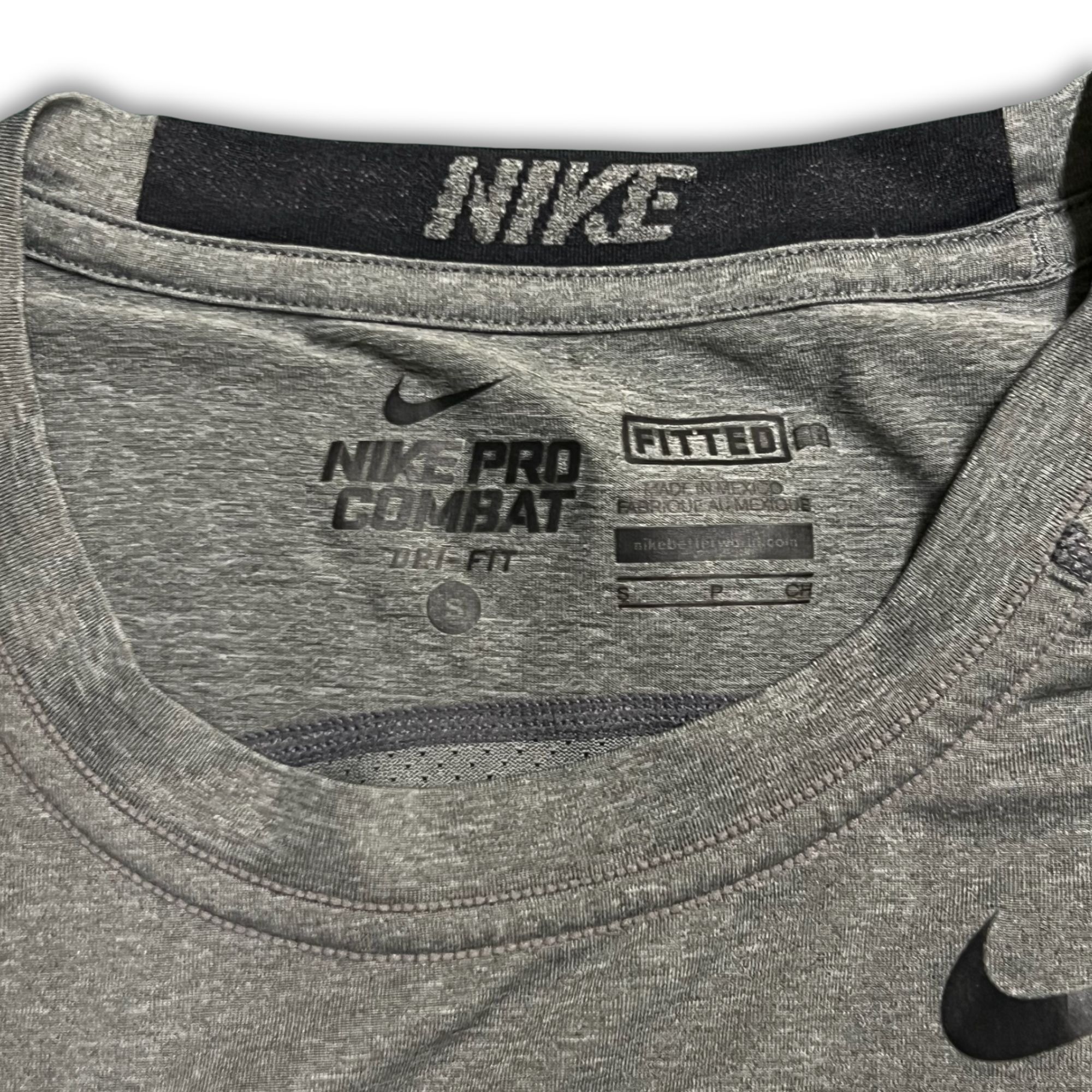 Nike Nike Pro Combat Dri-Fit Sleeveless Top Fitted Gray Small Lig Size US S / EU 44-46 / 1 - 6 Thumbnail