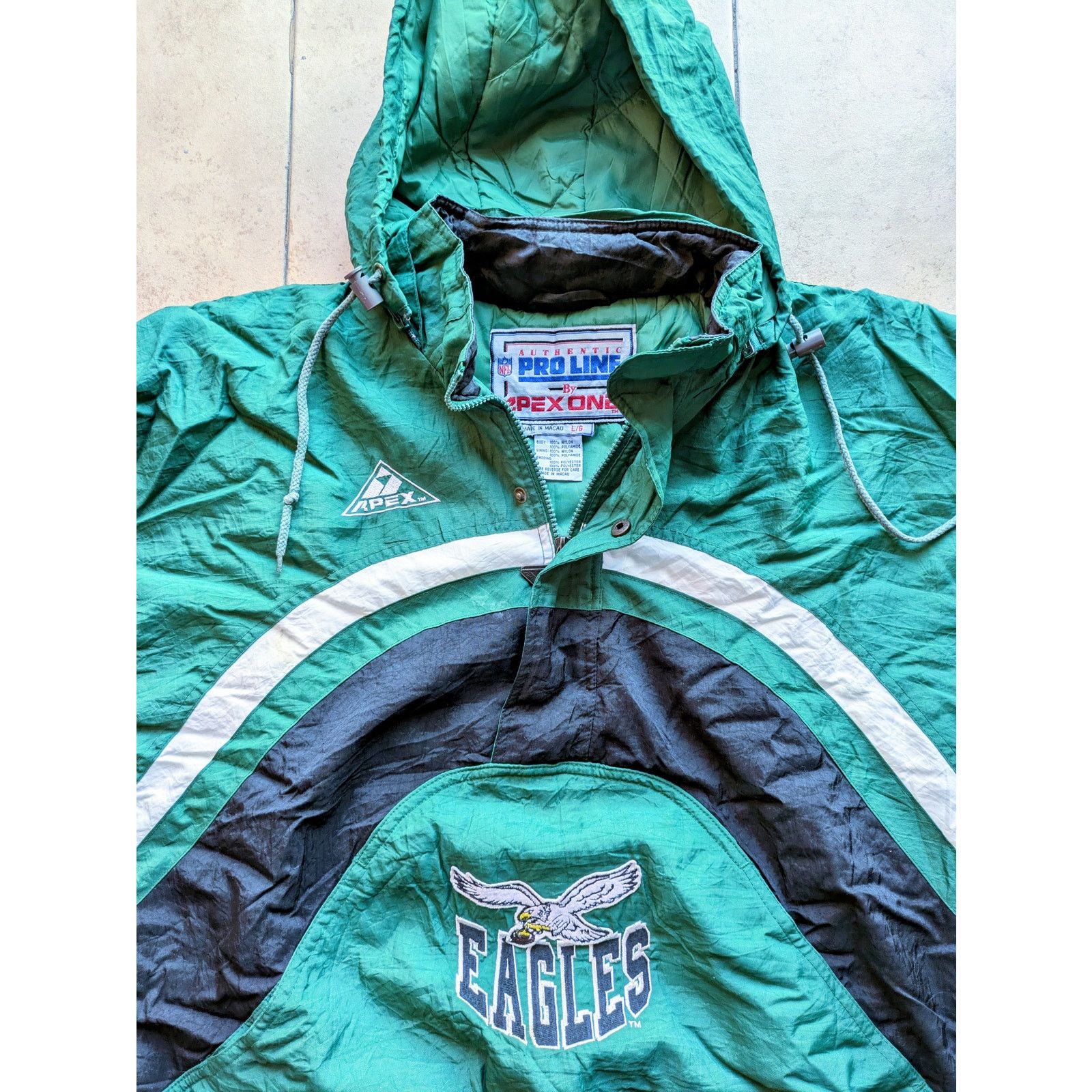Apex Philadelphia Eagles 90s APEX puffer 1/2 L kelly NFL Pro vtg Size US L / EU 52-54 / 3 - 5 Thumbnail