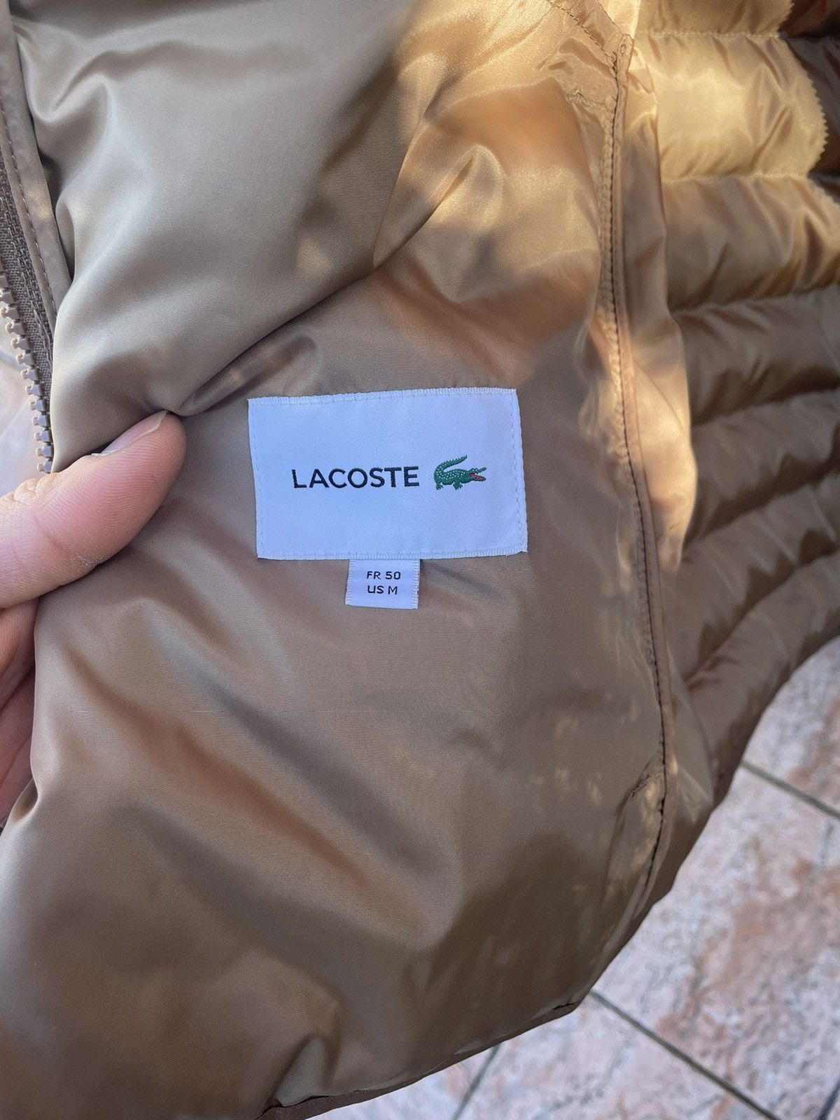 Lacoste Lacoste sand brown down jacket Size US M / EU 48-50 / 2 - 3 Thumbnail