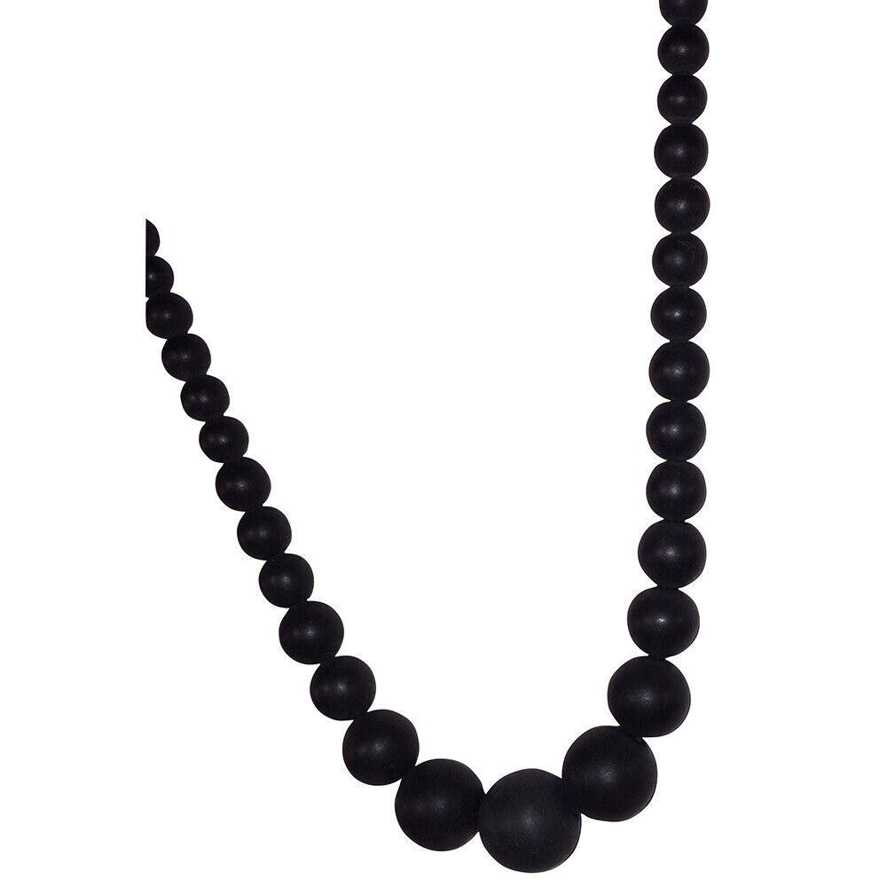 Designer Victorian Whitby Jet Graduated Round Bead Necklace Size ONE SIZE - 2 Thumbnail