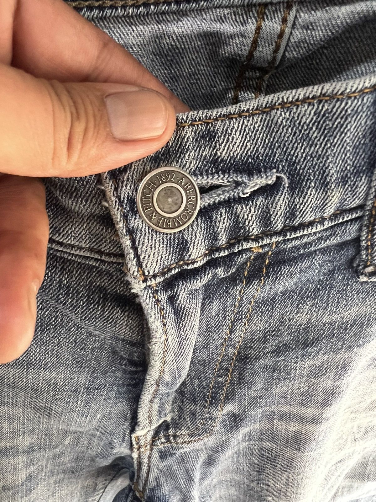 Abercrombie & Fitch 🔥Abercrombie&Fitch Langdon Slim Stretch Distressed Denim Size US 30 / EU 46 - 10 Thumbnail