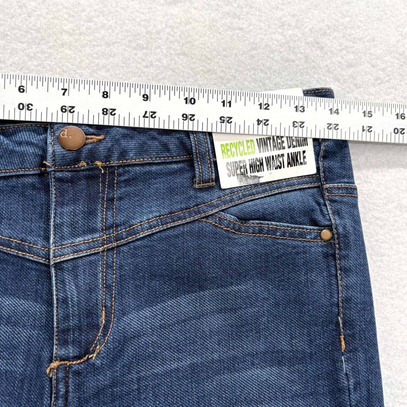Vintage D. Jeans Skinny Ankle Jeans Womens 4 Blue High Rise Slim Stretch Denim NWT Size 27" / US 4 / IT 40 - 4 Thumbnail