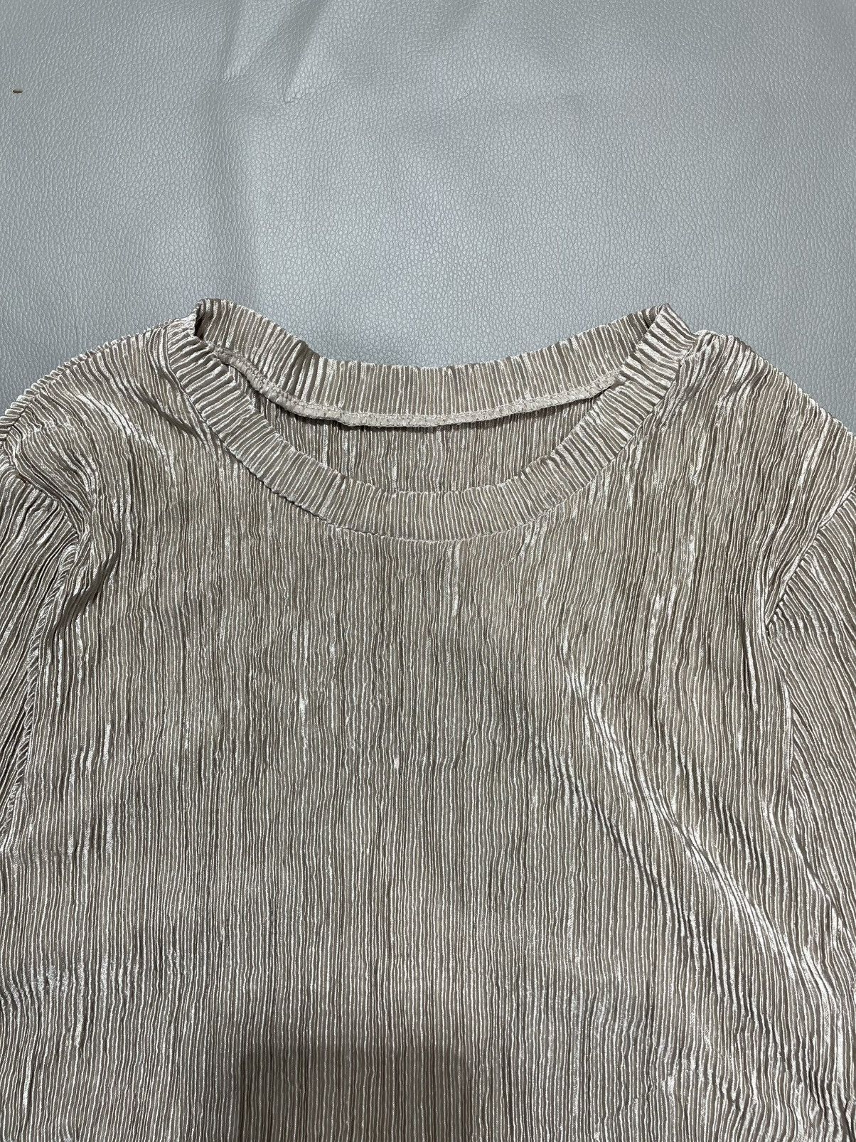 Issey Miyake Undefined Japan brand Glitter Pleated Longsleeve issey style Size L / US 10 / IT 46 - 3 Thumbnail