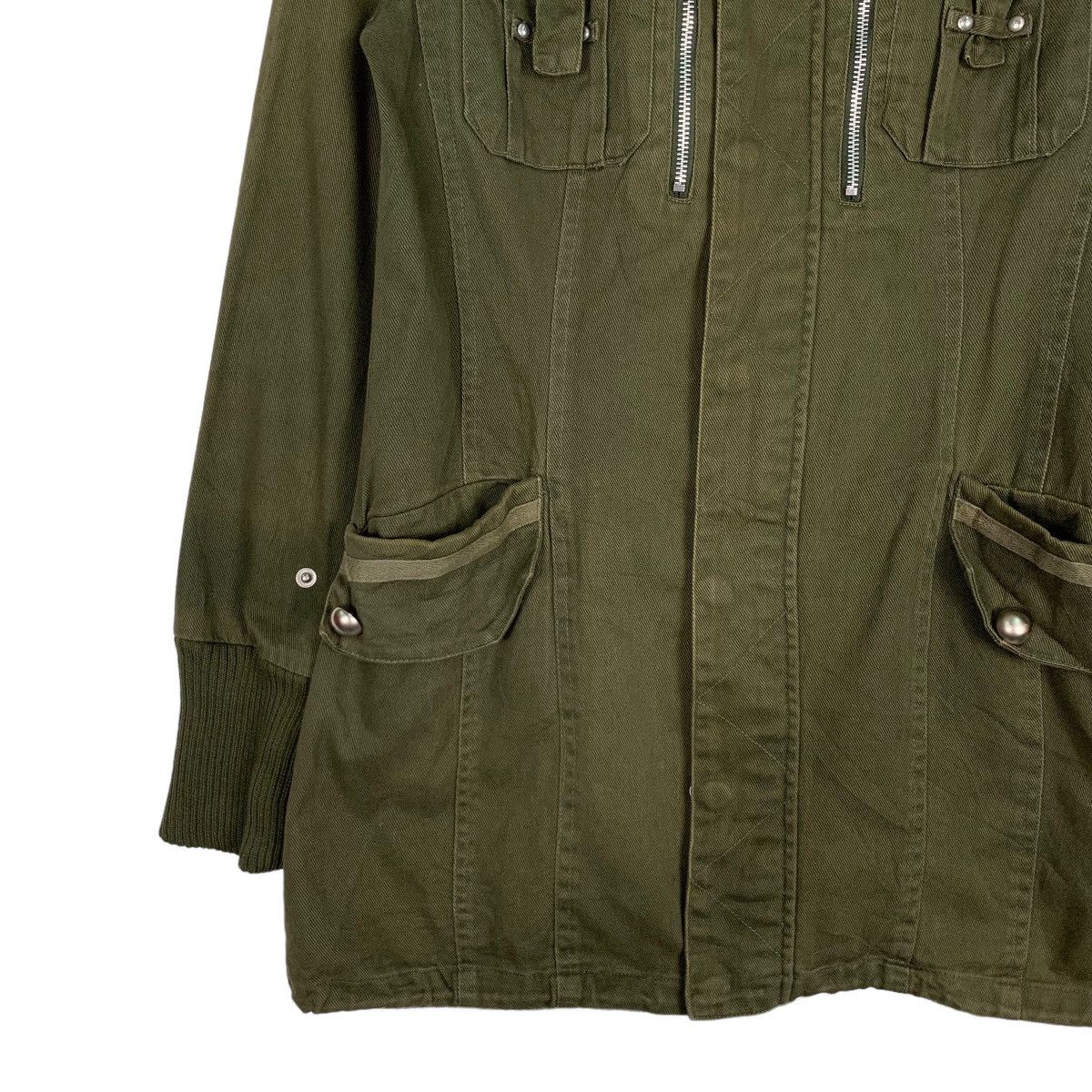 Japanese Brand H.C.M.II Rare Design Jacket High Collar Parka #0940-C42 Size L / US 10 / IT 46 - 3 Thumbnail