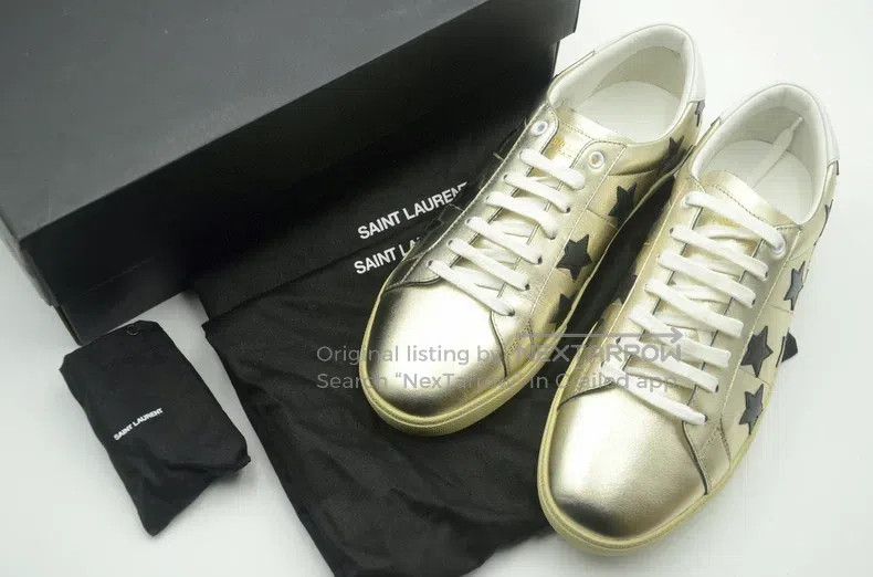 Saint Laurent Paris Saint Laurent Paris Star Gold Sneakers Casual Shoes Size US 10 / EU 43 - 2 Thumbnail