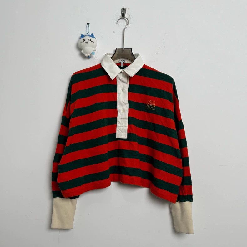 Loewe LOEWE Red and green striped sweater Size S / US 4 / IT 40 - 1 Thumbnail