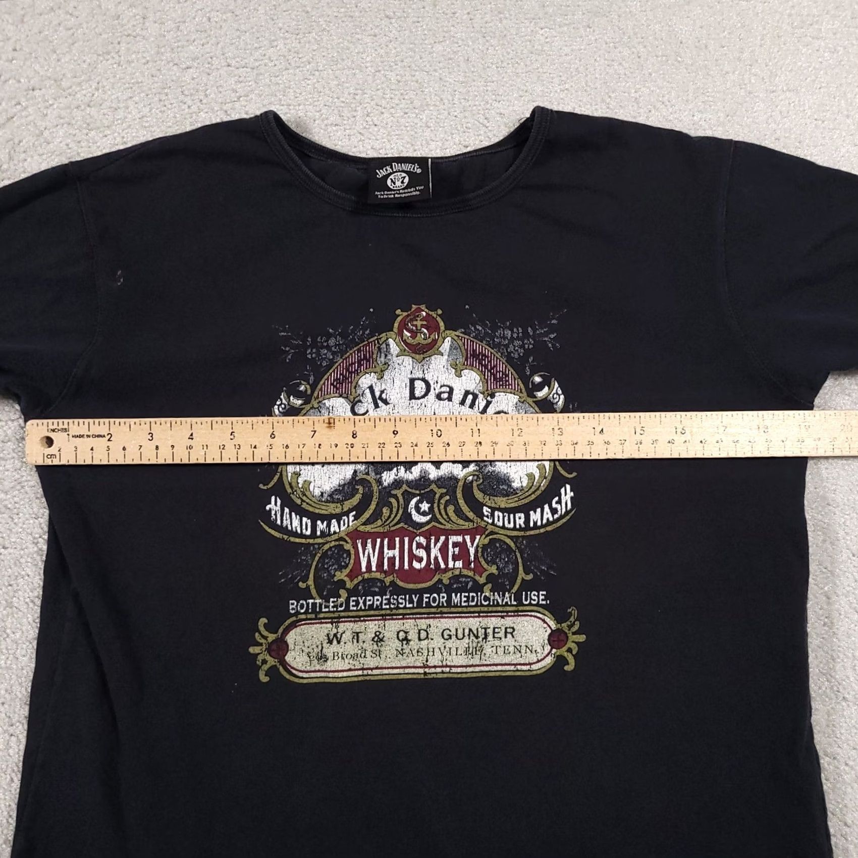 J Brand VINTAGE Jack Daniels Old No 7 Brand Graphic T-Shirt Women's Large Black Whisky Grunge Ladies Shirt Size L / US 10 / IT 46 - 7 Thumbnail