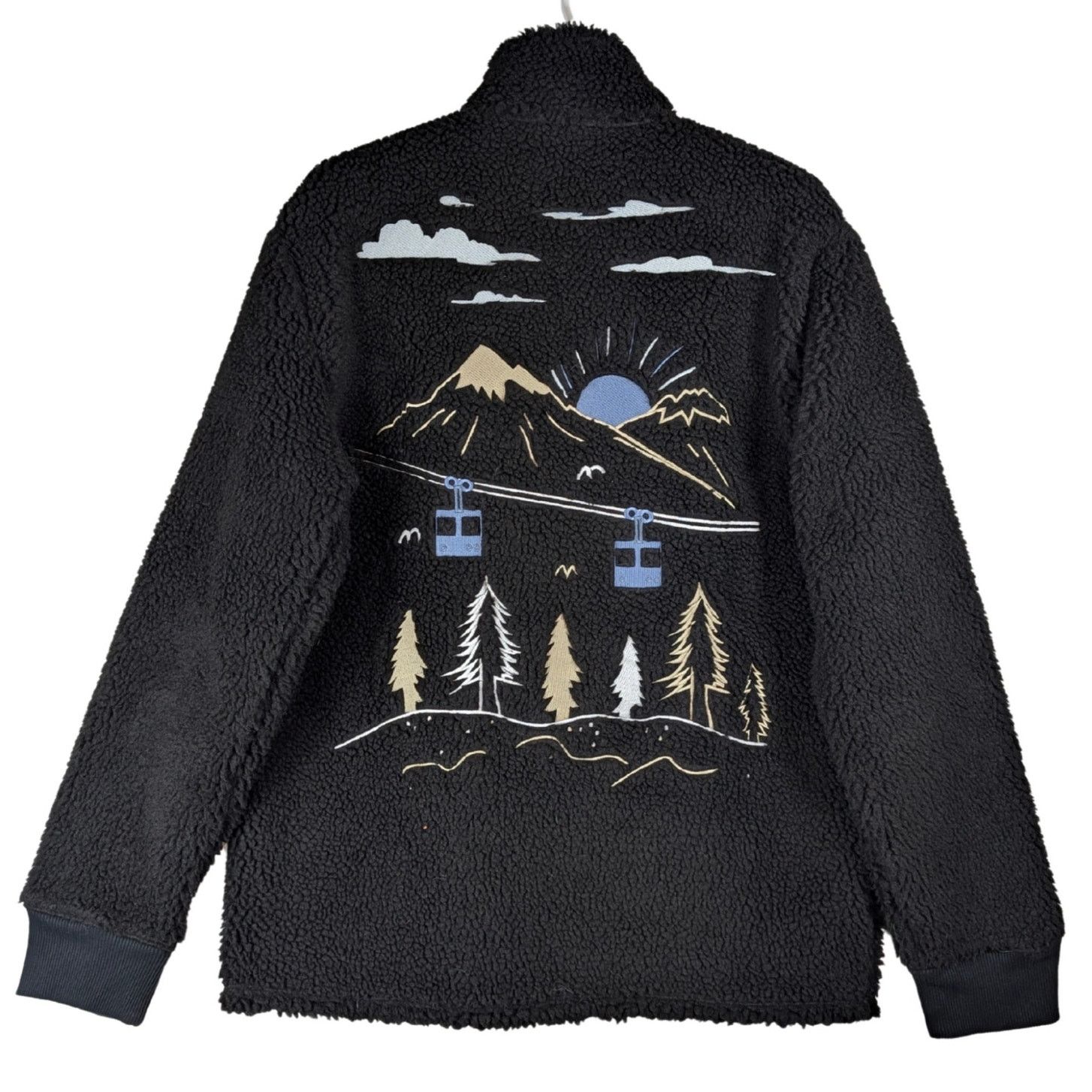 Express Express Embroidered Print Sherpa Quarter Zip Men’s Size S Size US S / EU 44-46 / 1 - 2 Thumbnail