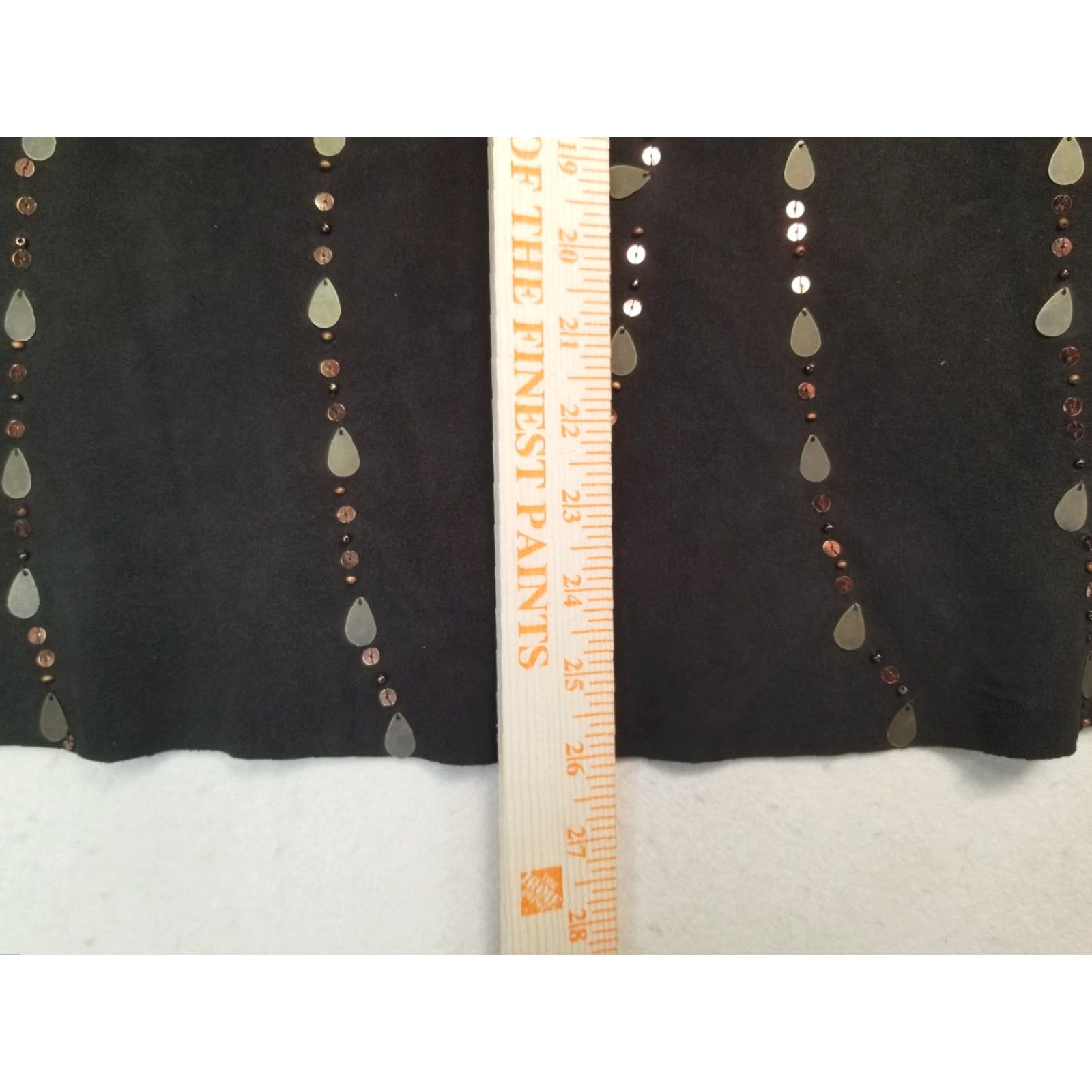 Vintage NWT VTG Lafayette 148 New York 100% Suede Brown Beaded Mirror Embellished Knee Length A-Line Skirt Size 4 Women Brown Suede Beaded Knockout? Size 27" / US 4 / IT 40 - 4 Thumbnail