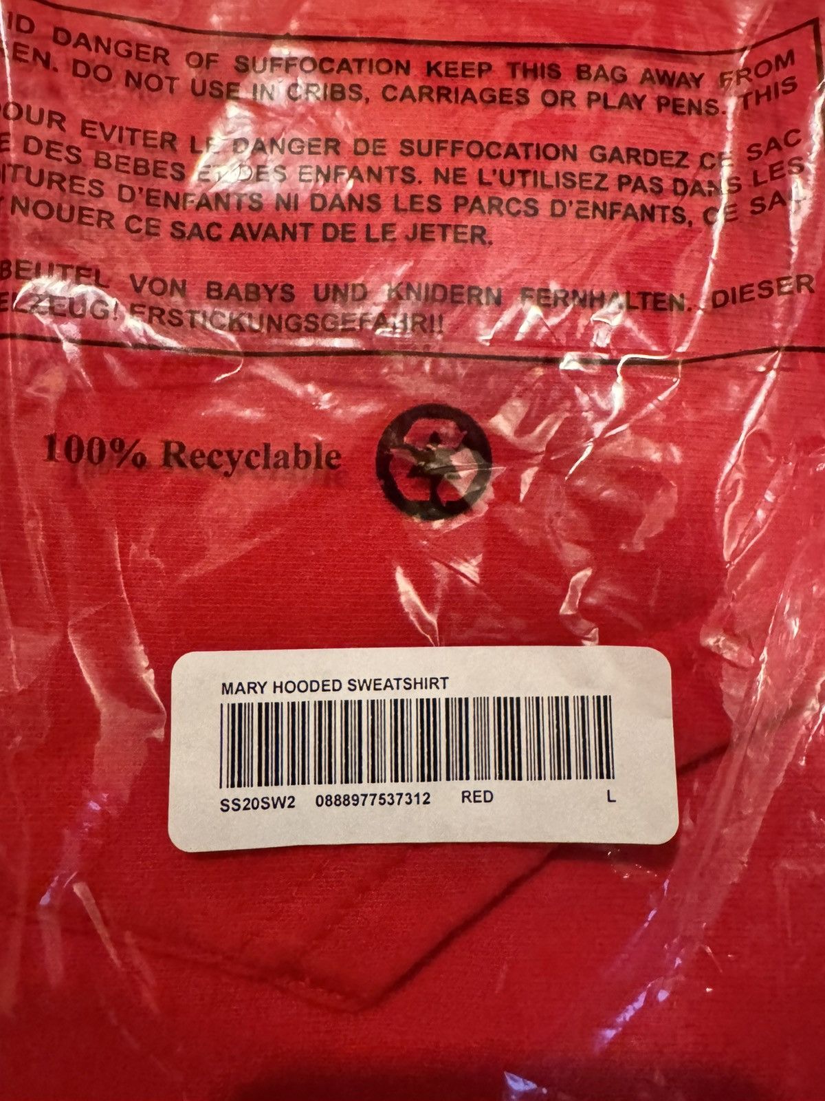 Supreme Supreme Mary Hooded Sweatshirt Size US L / EU 52-54 / 3 - 5 Thumbnail