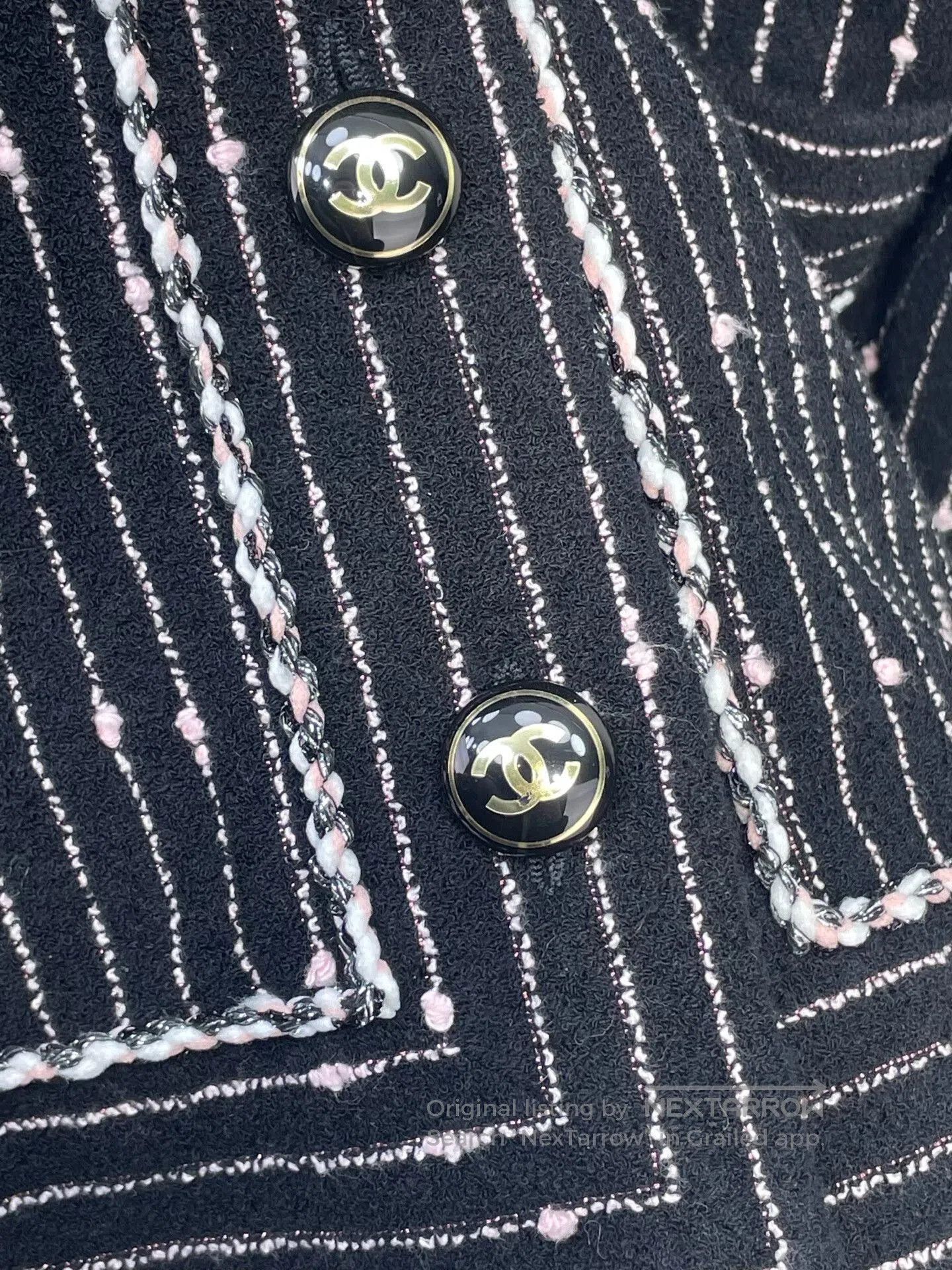 Chanel Chanel Striped Tweed Long Coat. Size S / US 4 / IT 40 - 4 Thumbnail