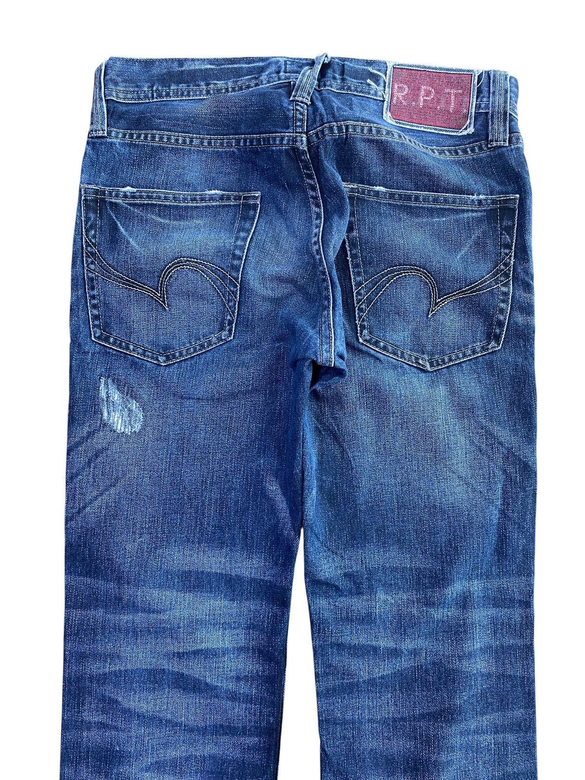 Japanese Brand R.P.T Brand Whiskers Blue Wash Style Loose Jeans Size US 29 - 4 Thumbnail