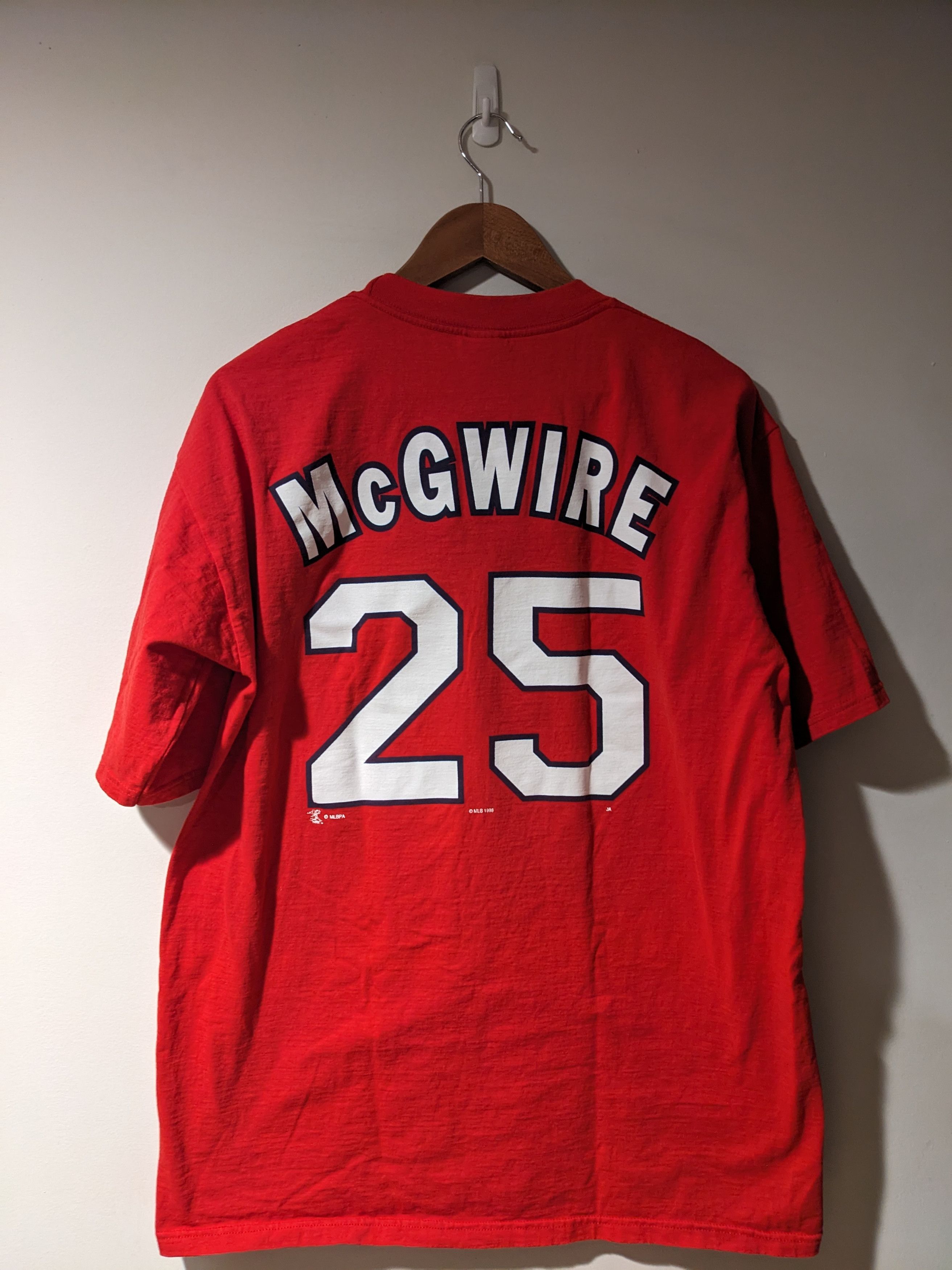 MLB × Vintage Vintage 1998 St. Louis Cardinals McGwire MLB T-Shirt Size US XL / EU 56 / 4 - 1 Thumbnail