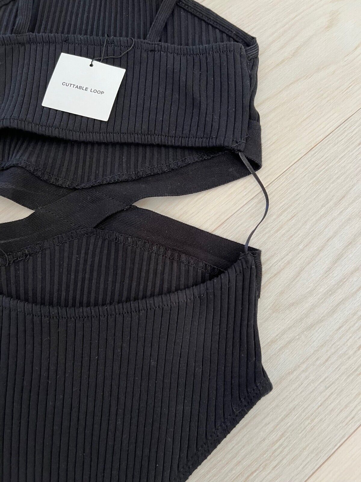 Zara Zara Rib Cutout Y2K Halter Bodysuit Black ( S ) Size S / US 4 / IT 40 - 6 Thumbnail