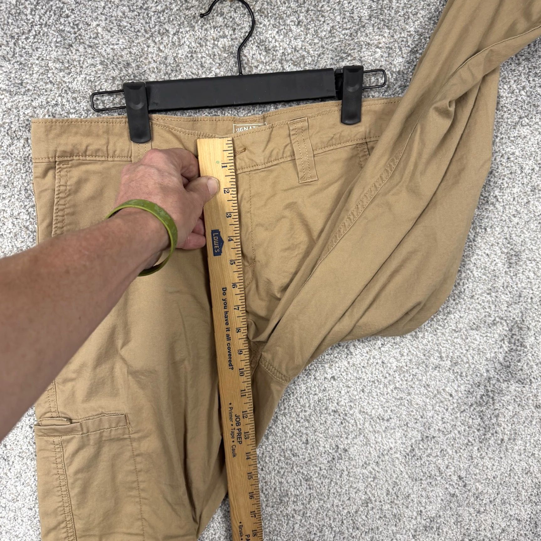 Vintage Levis Signature by Levi Strauss & Co. Gold Mens Carpenter Pants 30x27.5 Khaki Stretch Workwear Straight Leg Denim Size US 30 / EU 46 - 5 Thumbnail