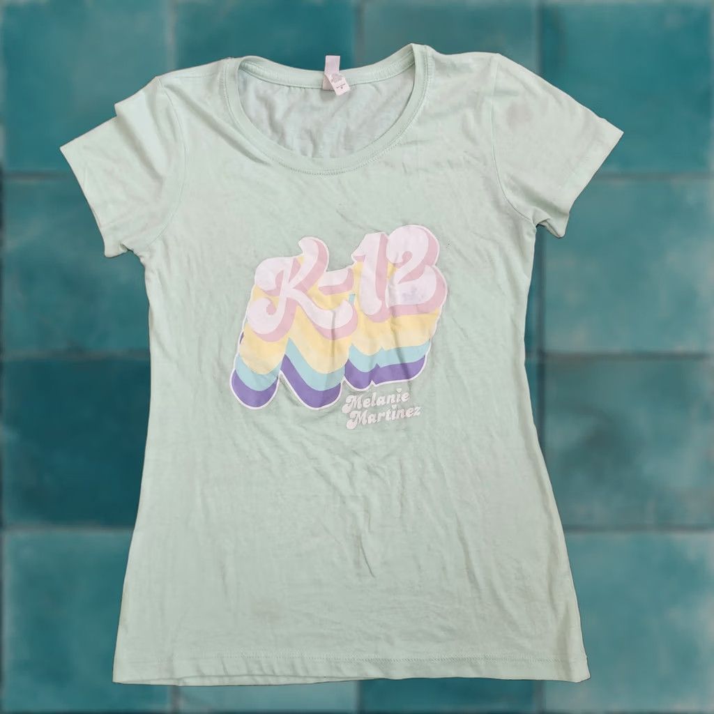 Next Level VINTAGE Melanie Martinez K-12 Pastel Logo Tour T Shirt JUNIOR Womens Size M (STAINS) Size M / US 6-8 / IT 42-44 - 1 Thumbnail