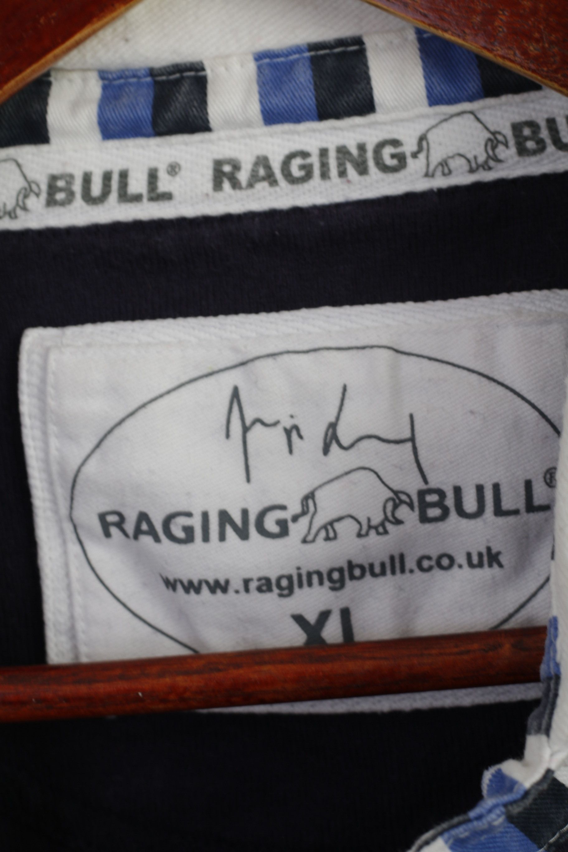Vintage Raging Bull Men XL Polo Shirt Navy Cotton 8906 Size US XL / EU 56 / 4 - 4 Thumbnail