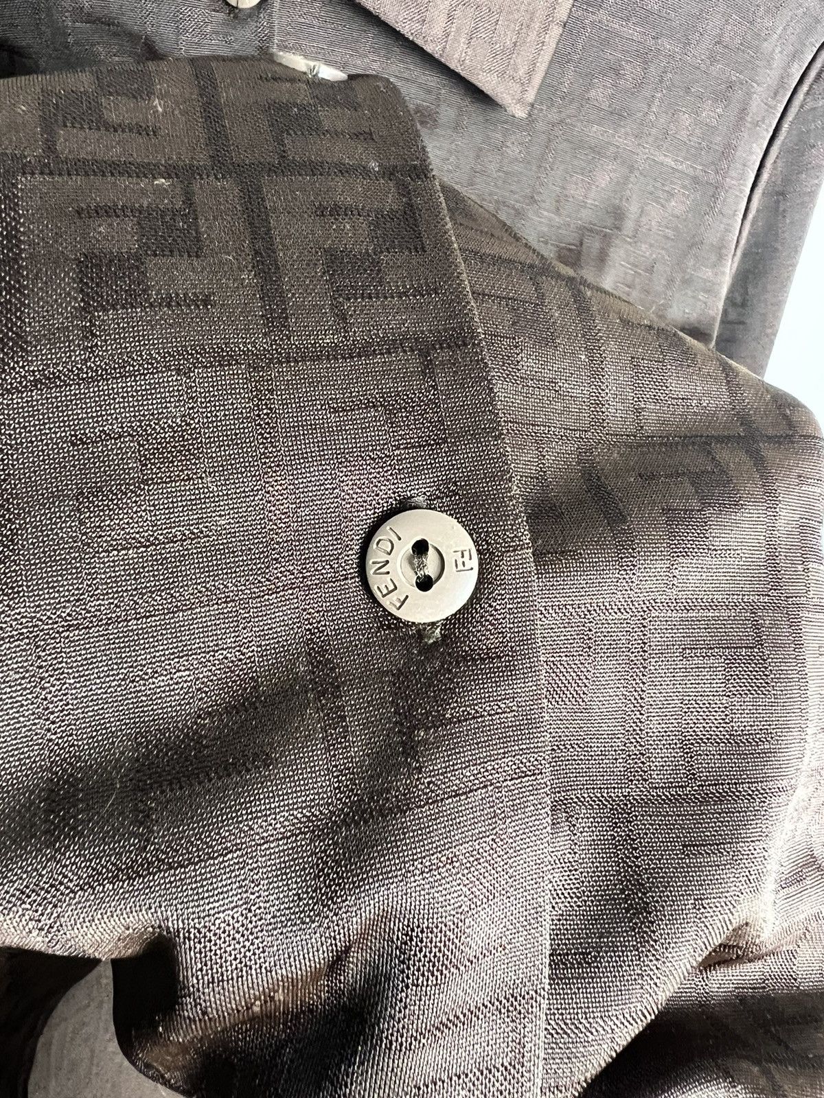 Fendi × Vintage Vintage Fendi Monogram FF Shirts Button-Up Size L / US 10 / IT 46 - 3 Thumbnail
