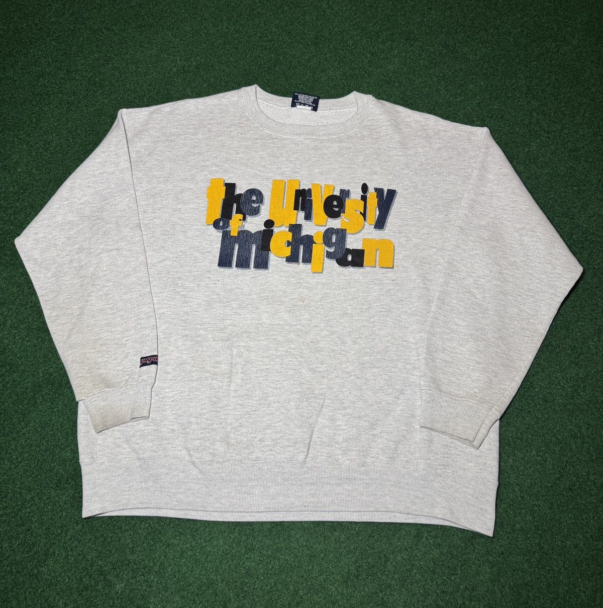 Jansport × Vintage Vintage 90s University Of Michigan Hip Hop Sweatshirt Size US XL / EU 56 / 4 - 1 Thumbnail