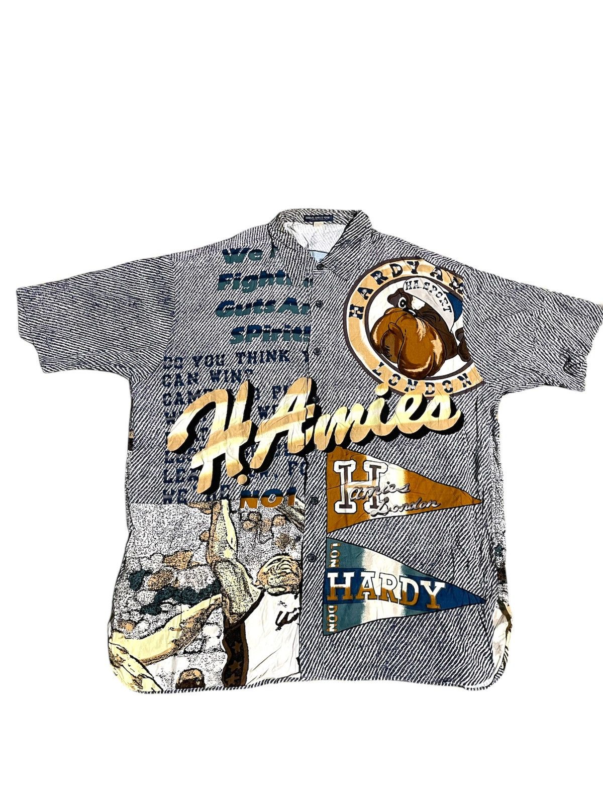 Designer × Hardy Amies RARE‼️Hardy Amies Sport All Over Print Rayon Shirt Size US L / EU 52-54 / 3 - 1 Thumbnail