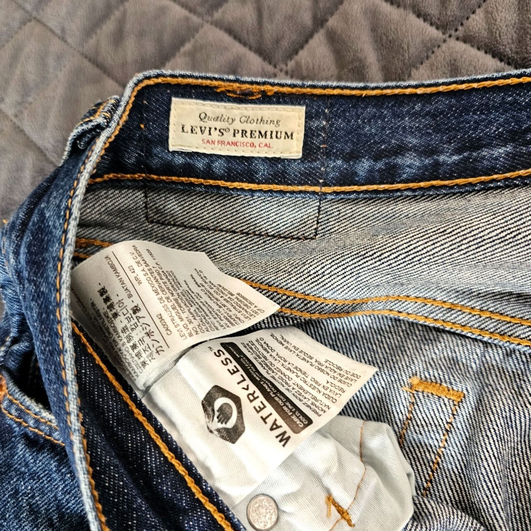 Levi's Levi's 501 Premium Straight Jeans Blue Denim Size W26 L32 Men Straight 5-Pocket Rise Mid Jeans Size US 26 / EU 42 - 3 Thumbnail