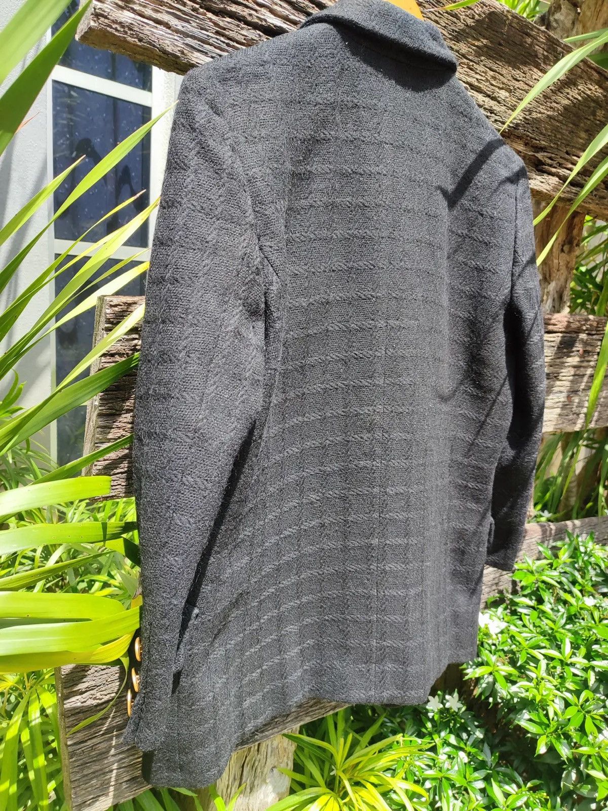 Christian Dior Monsieur Christian Dior Black Textured Wool Blazer – Classic Tailored Size M / US 6-8 / IT 42-44 - 12 Thumbnail