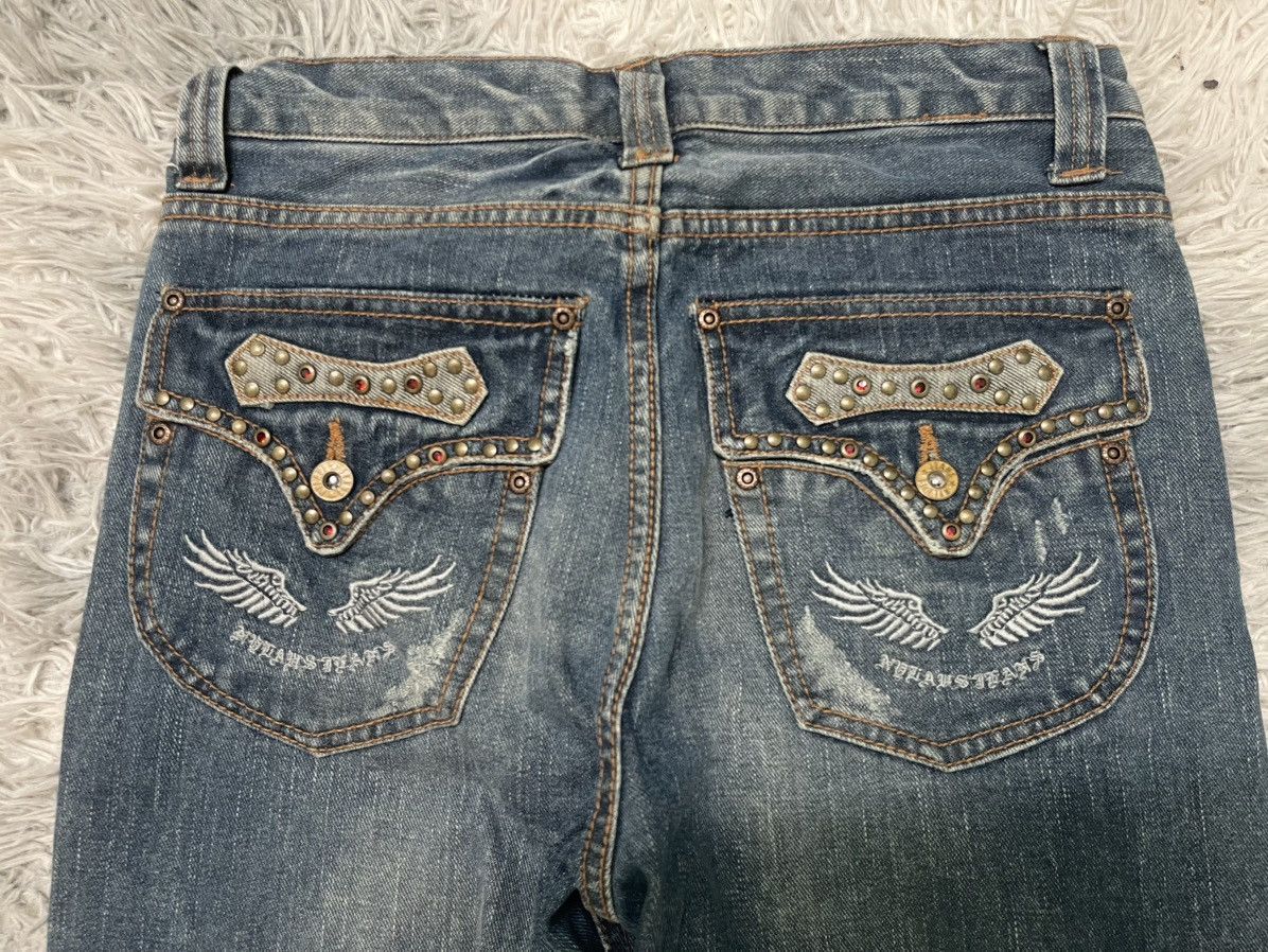 If Six Was Nine 2000s NYLUS FLARE JEANS WASHABLE DENIM RARE DESIGN Size US 30 / EU 46 - 15 Thumbnail