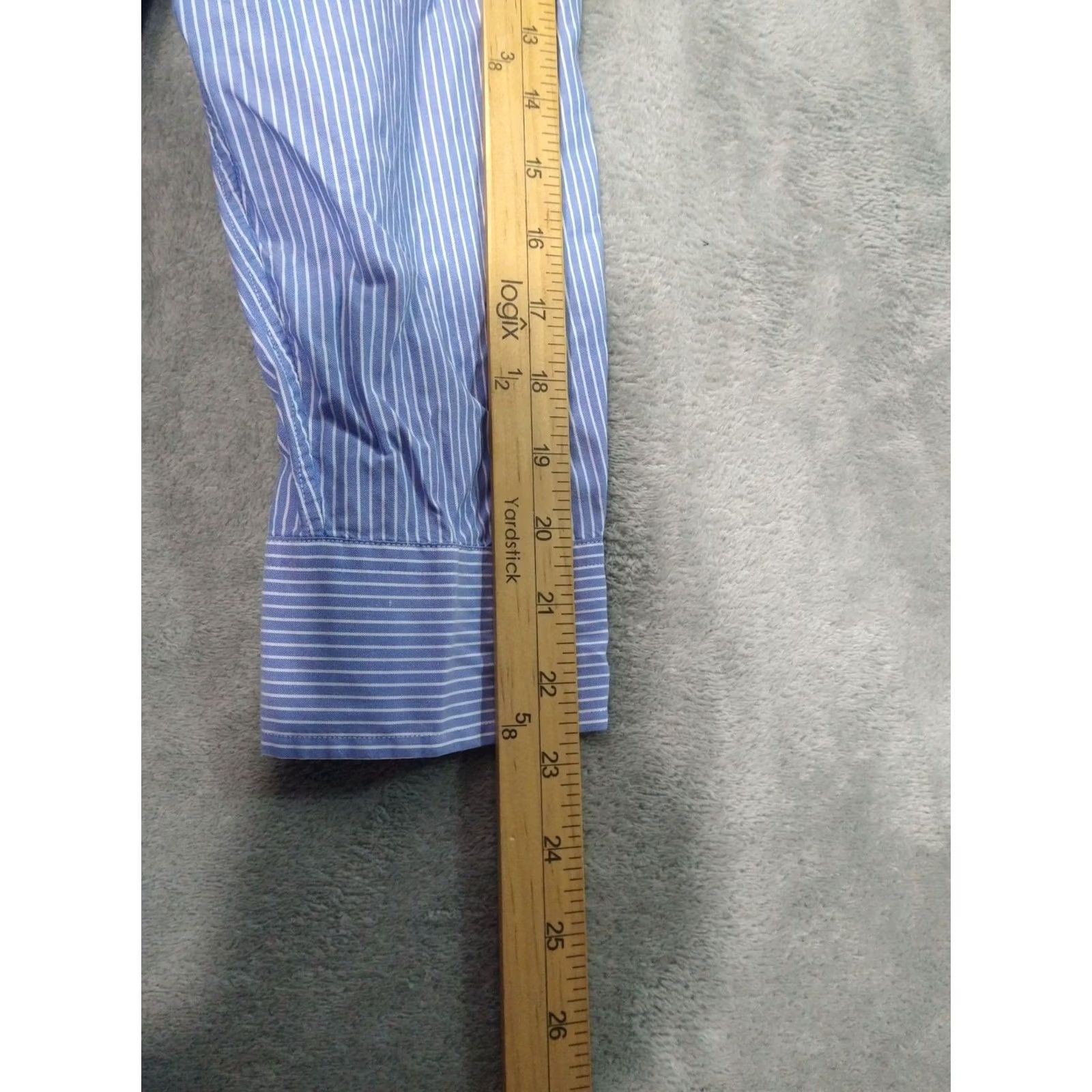 Ralph Lauren Ralph Lauren Shirt Mens 17 32/33 Blue Striped Long Sleeve Button-Down Cotton Shirt Size US XL / EU 56 / 4 - 6 Thumbnail