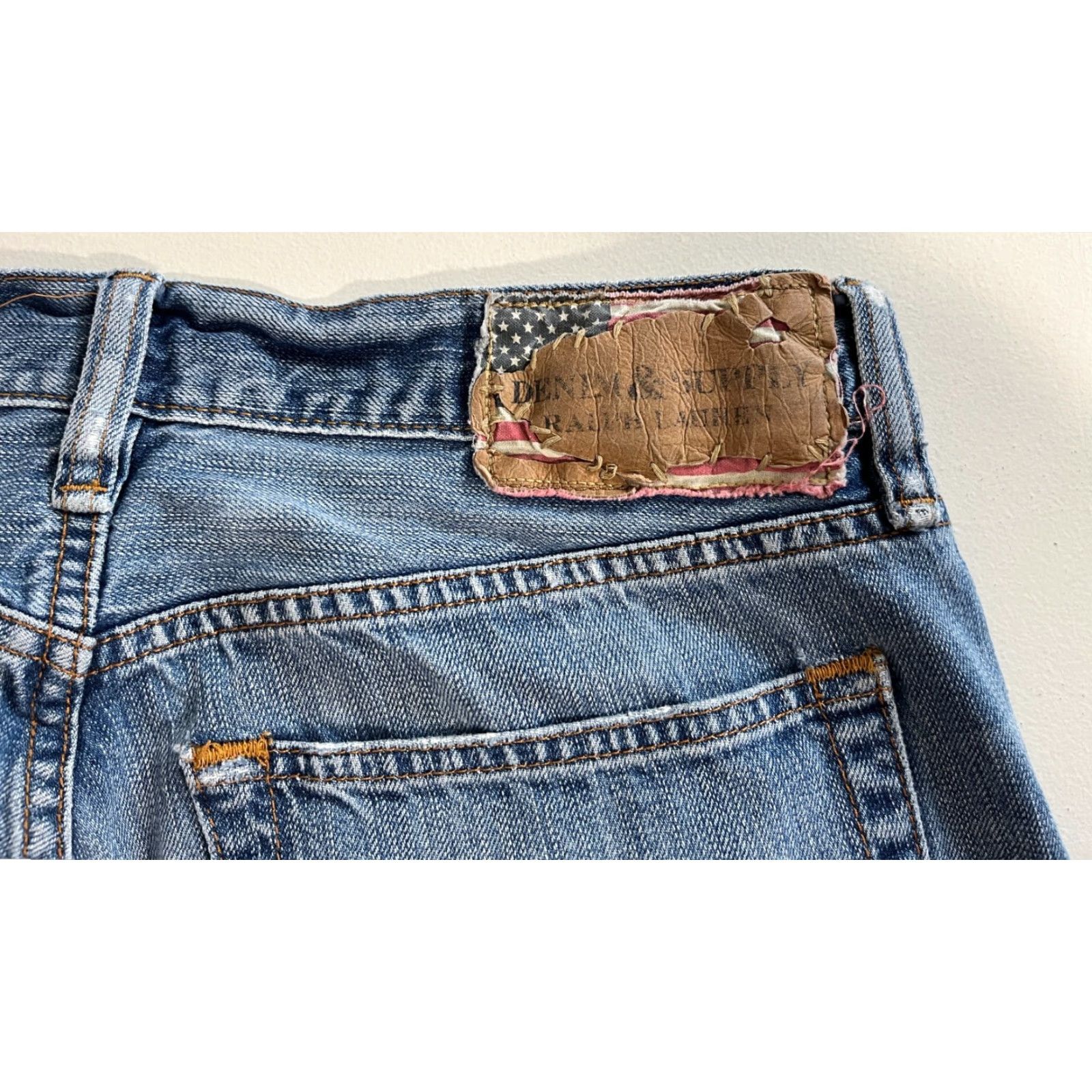Vintage Ralph Lauren Denim & Supply Men's Vintage Slouch Jeans 33x30 Blue Denim & Supply Jeans" Size US 33 - 6 Thumbnail