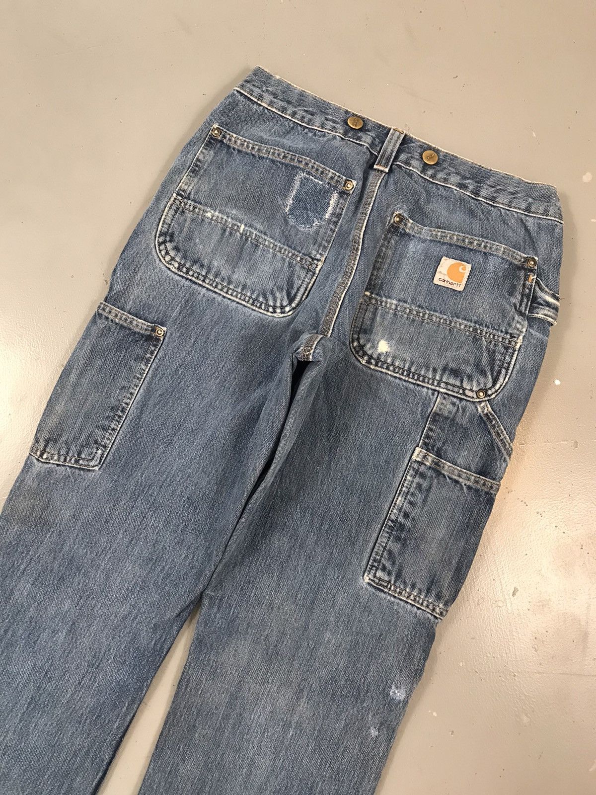 Carhartt × Vintage Vintage Carhartt distressed double knee denim Size US 28 / EU 44 - 9 Thumbnail