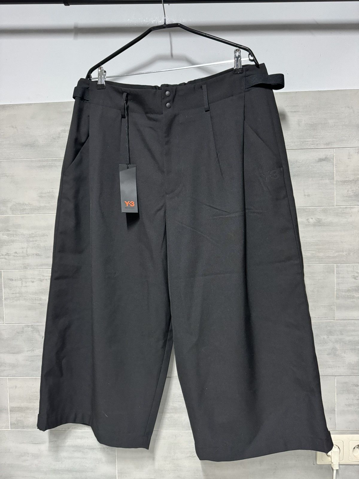 image of Yohji Yamamoto X Adidas Classic Winter Cropped Pants in Black, Men's (Size 32)
