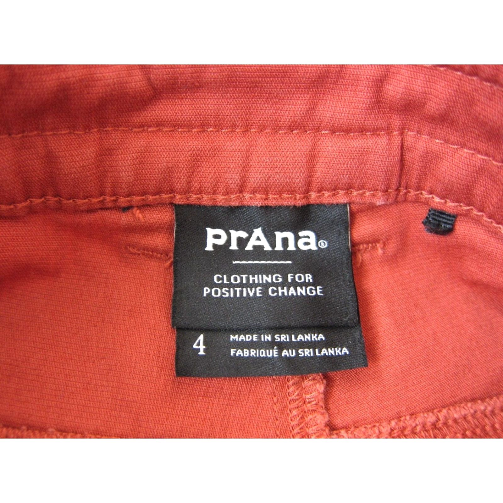 Prana VINTAGE PrAna Rust Orange Cotton Stretch Hike Active 4 Pocket Chino Short Women 4 Size 27" / US 4 / IT 40 - 3 Thumbnail