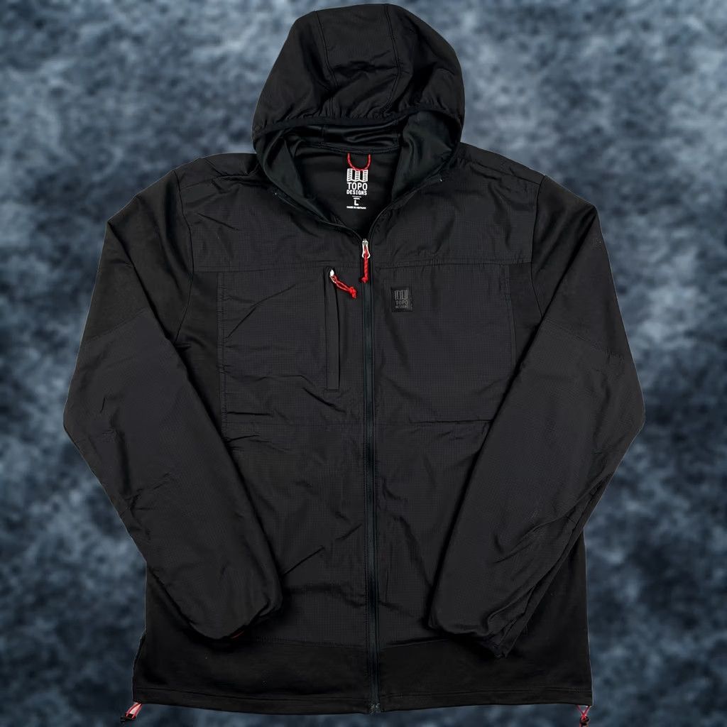 Topo Designs Topo Design Hoodie Jacket Mens Large Black Hybrid Performance Full Zip Hiking Size US L / EU 52-54 / 3 - 1 Thumbnail