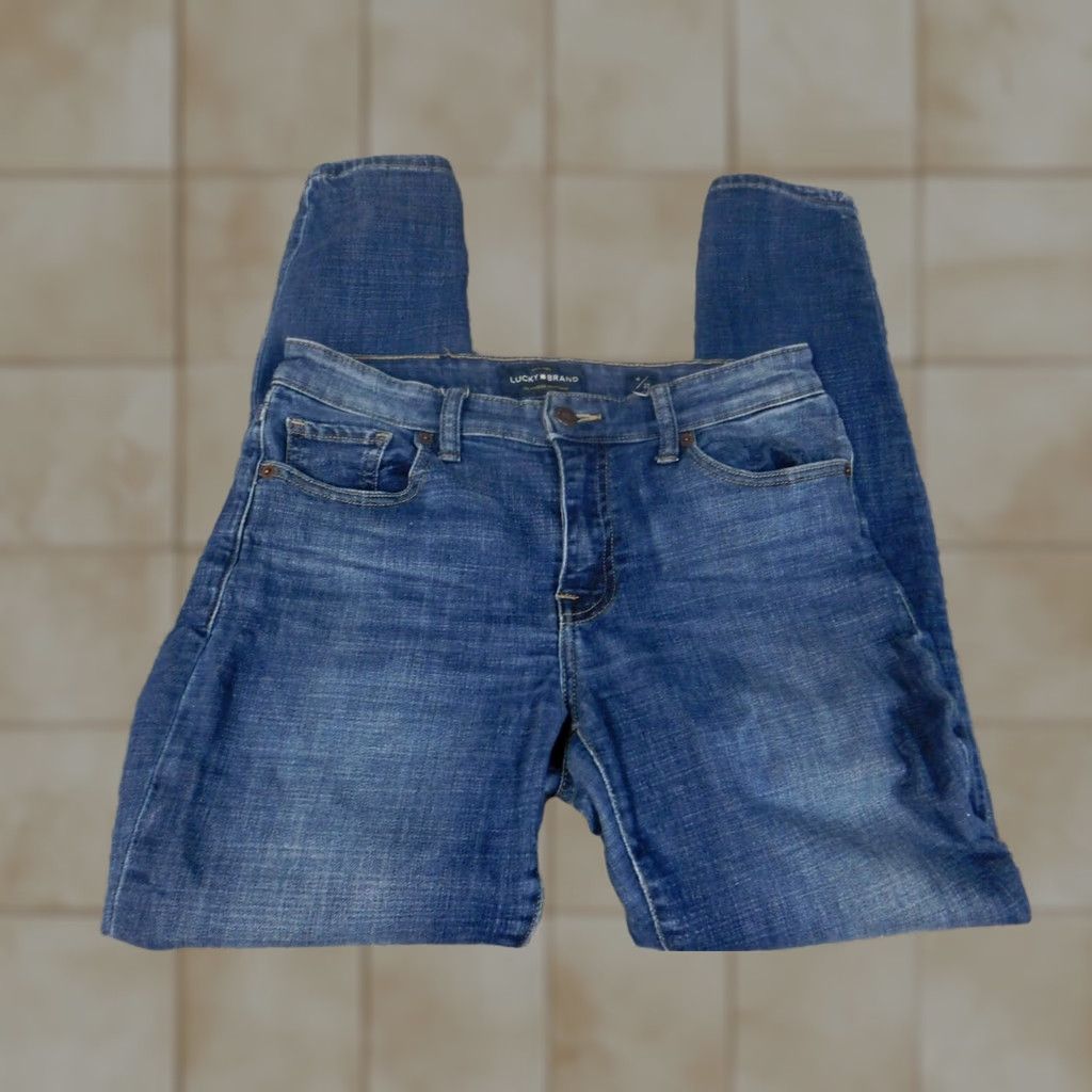 Lucky Brand Lucky Brand Jeans Womens 4 Blue Skinny Ava Denim Stretch Classic Regular Inseam 28in Zipper Button Fly Womens Jeans Size 27" / US 4 / IT 40 - 1 Thumbnail