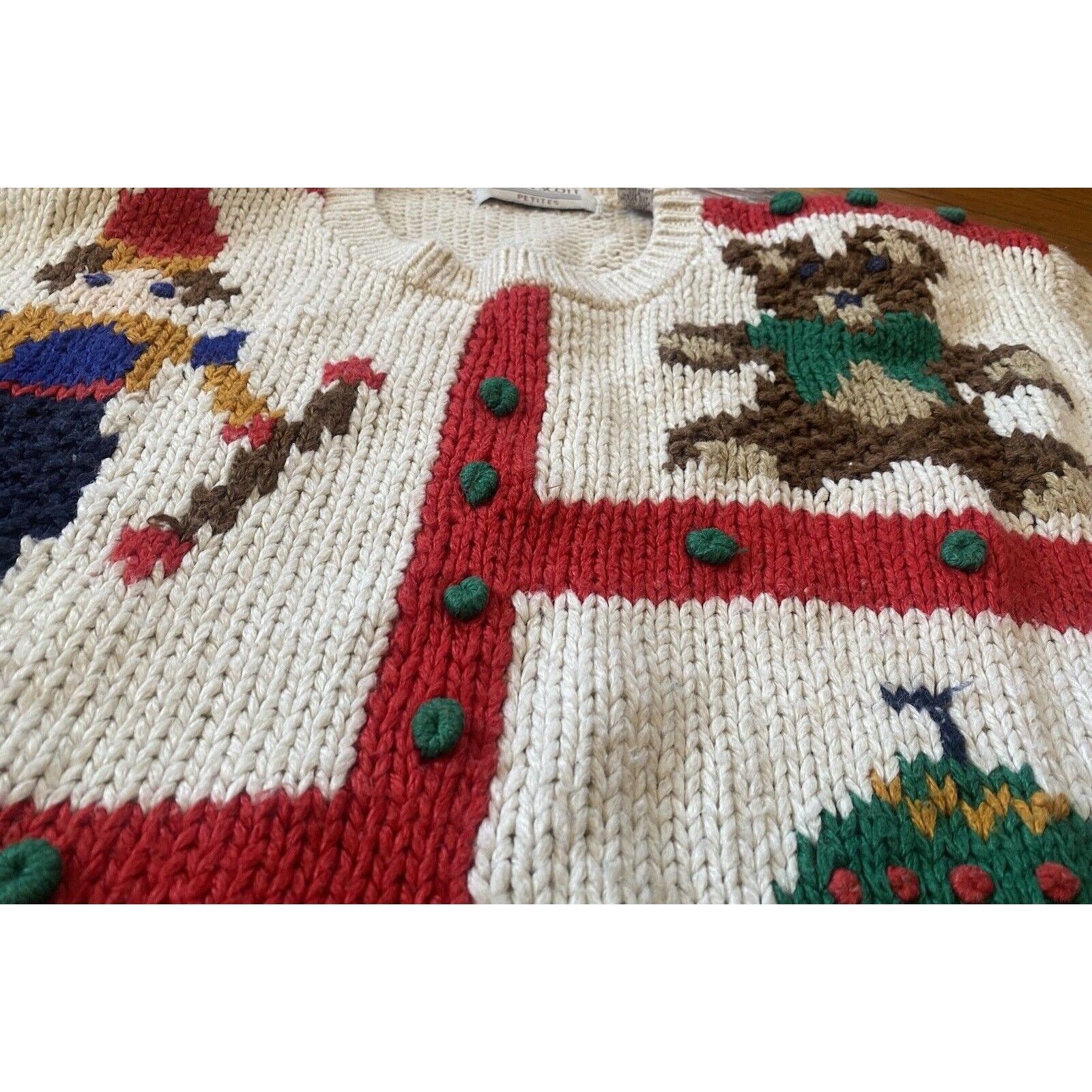 Other VTG Chunky Christmas Sweater Karen Scott Women’s LP Size L / US 10 / IT 46 - 2 Thumbnail