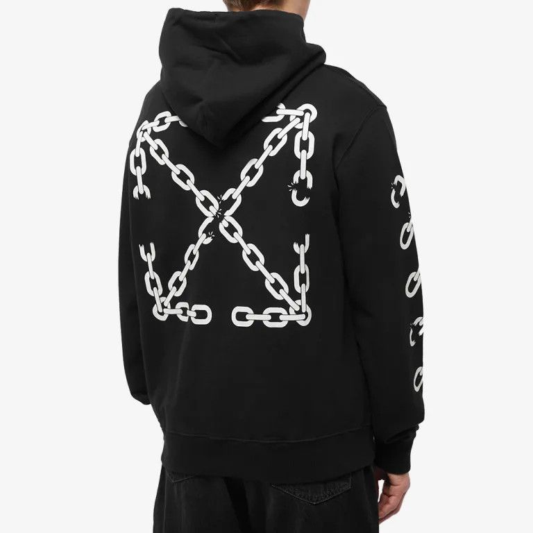 Off-White o1w1db10824 Chain Arr Slim Hoodie in Black Size US XL / EU 56 / 4 - 3 Thumbnail