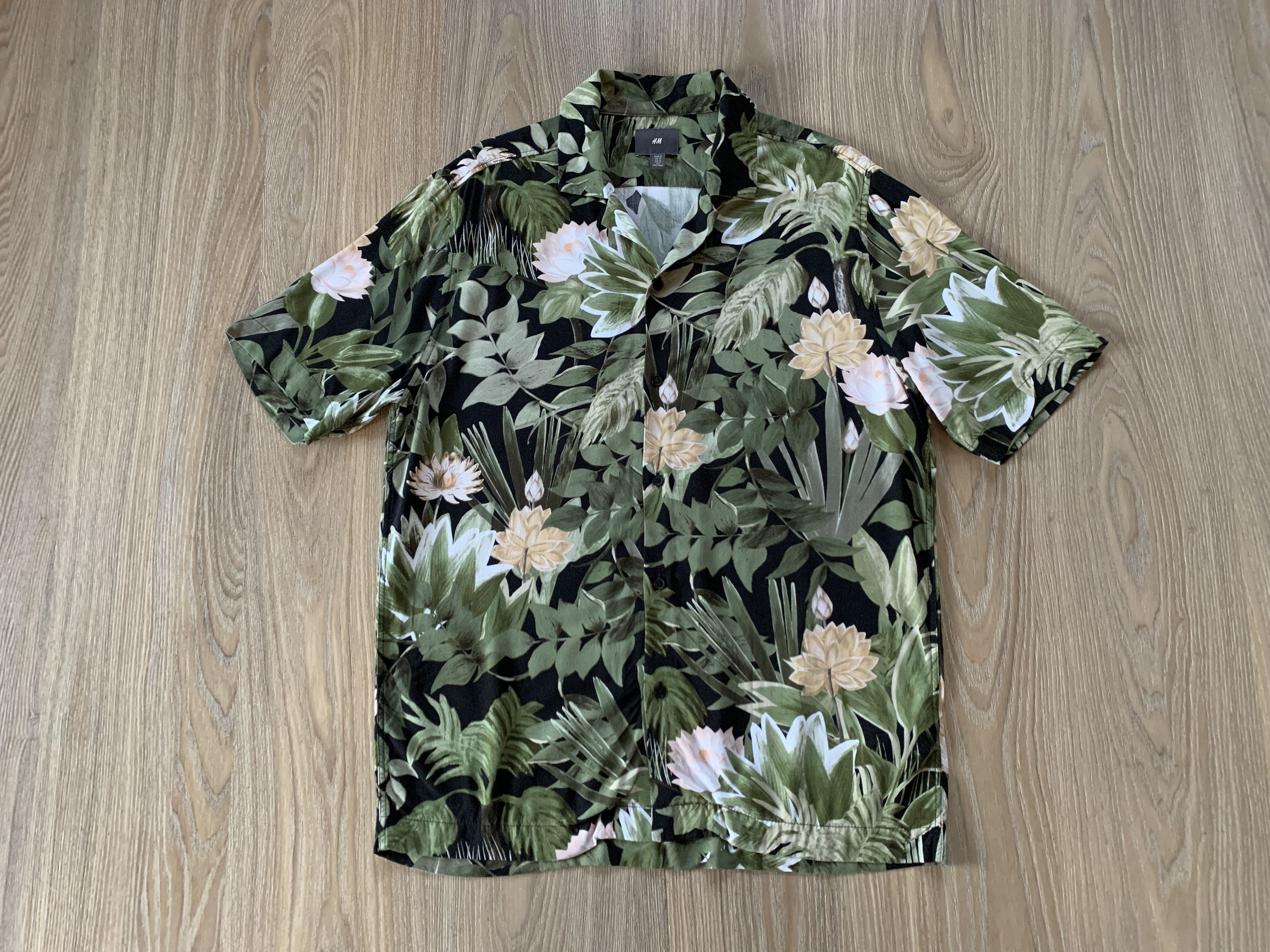 H&M H&M Hawaiian Overprint Tropic Shirt Size US M / EU 48-50 / 2 - 2 Thumbnail