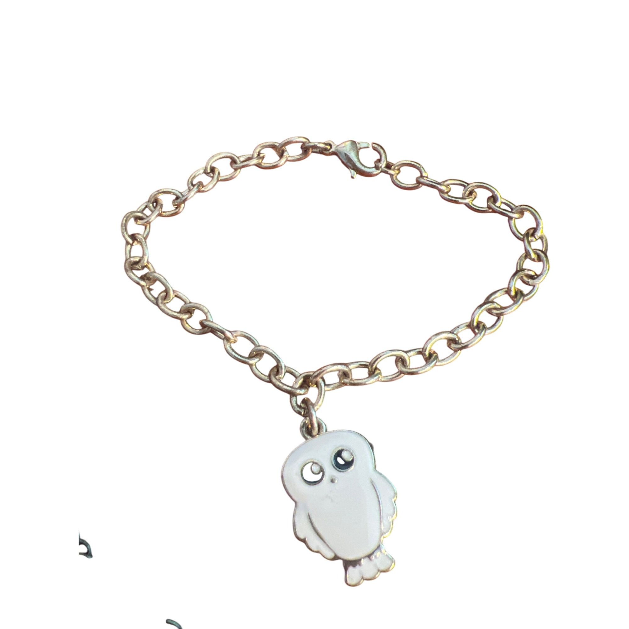 Other 2 Harry Potter Bracelets Antique Gold Tone Hedwig Owl Charm Size ONE SIZE - 3 Thumbnail