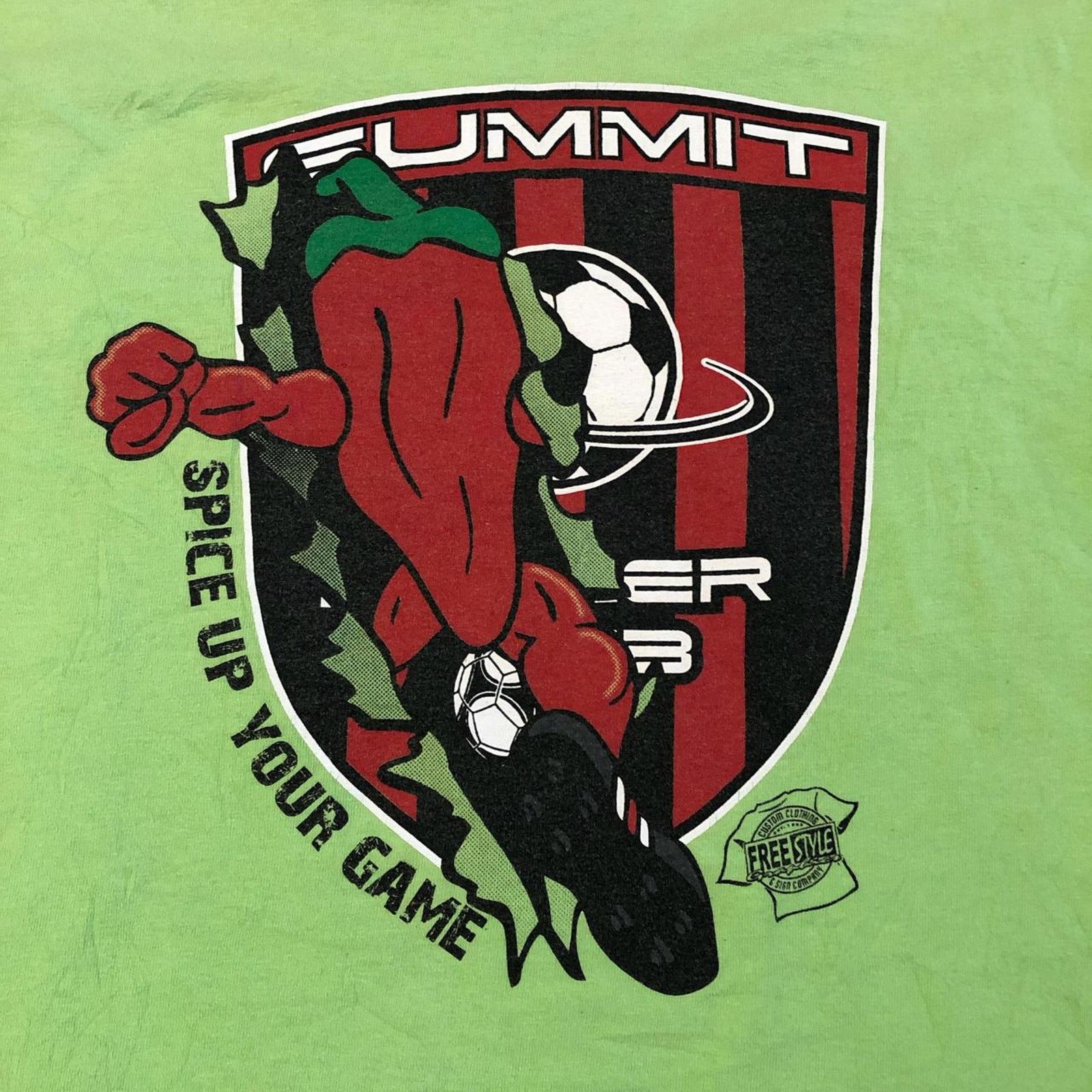 Gildan Men’s Lime Green ‘Salsa Soccer’ Graphic Tee Size US L / EU 52-54 / 3 - 5 Thumbnail
