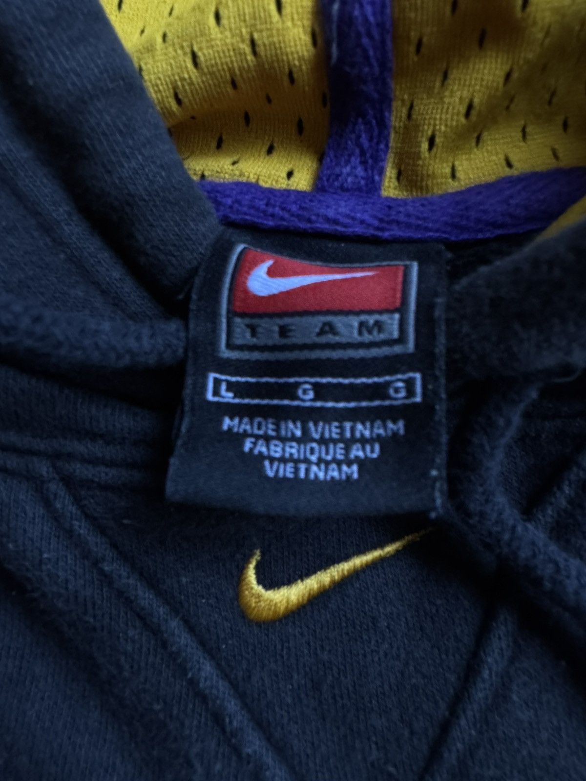 Nike × Vintage Vintage nike los Angeles lakers hoodie kobe middle swoosh Size US L / EU 52-54 / 3 - 2 Thumbnail