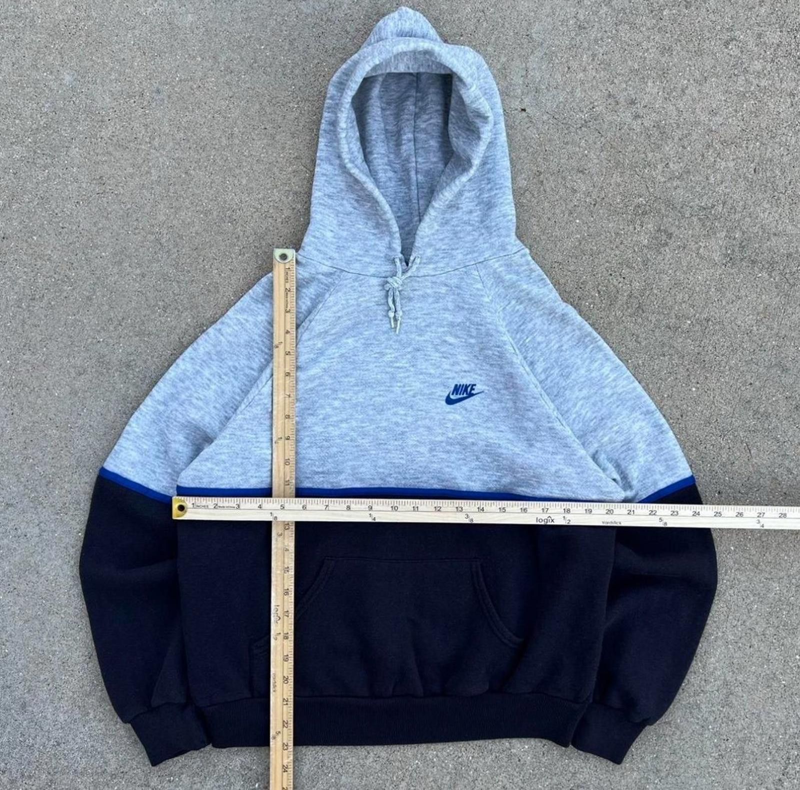Nike vintage 80s gray and blue nike hoodie Size US XL / EU 56 / 4 - 3 Thumbnail