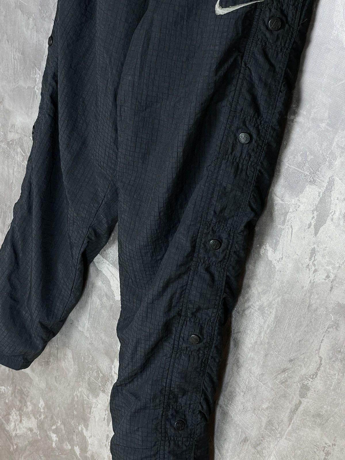 Nike × Vintage Vintage 90s Nike Snap Button Side Track Pants Size US 32 / EU 48 - 10 Thumbnail