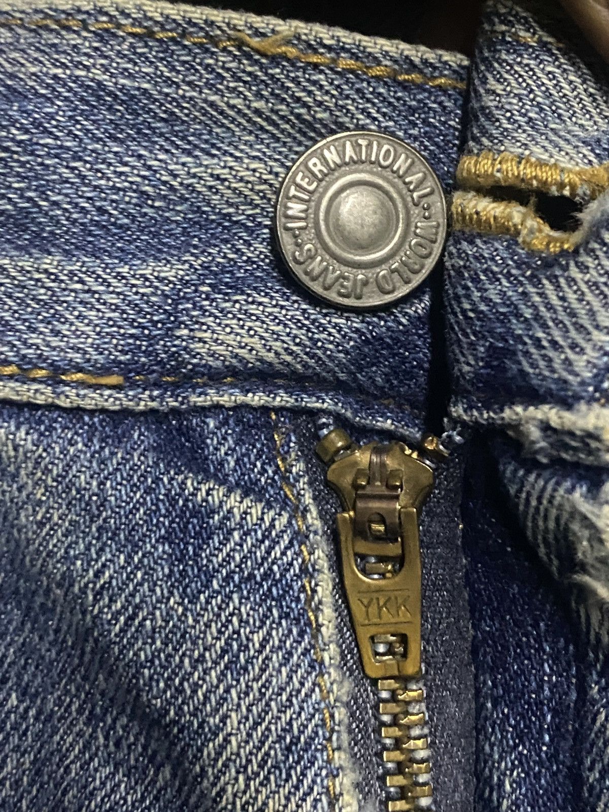 Undercover × Uniqlo Vintage Warehouse & co Mud Wash Distressed Loose Jeans Size US 33 - 8 Thumbnail