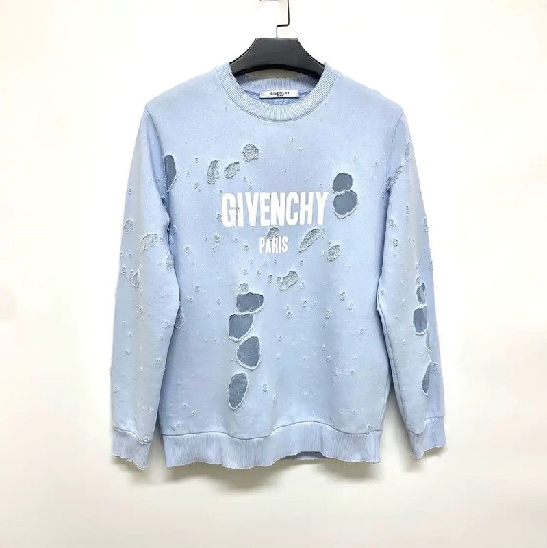 Givenchy Givenchy Blue Cotton Men’s Sweatshirt 0089 Size US S / EU 44-46 / 1 - 1 Thumbnail