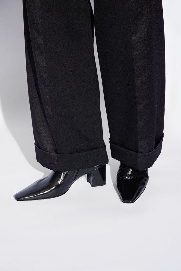 Saint Laurent Paris o1la1rc1a0226 776861 Rainer Boots in Smooth Leather in Black Size US 7 / EU 40 - 2 Thumbnail