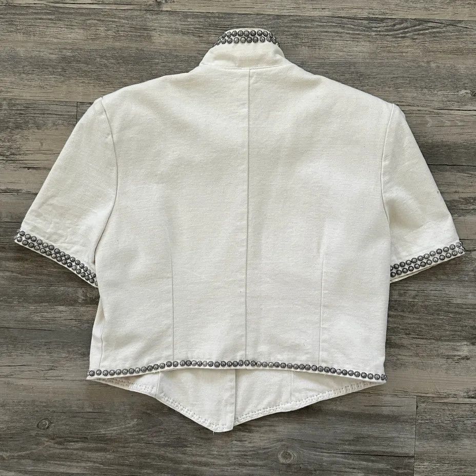 Double D Ranch Vintage Double D Ranch Western Studded White Jacket Size L / US 10 / IT 46 - 6 Thumbnail