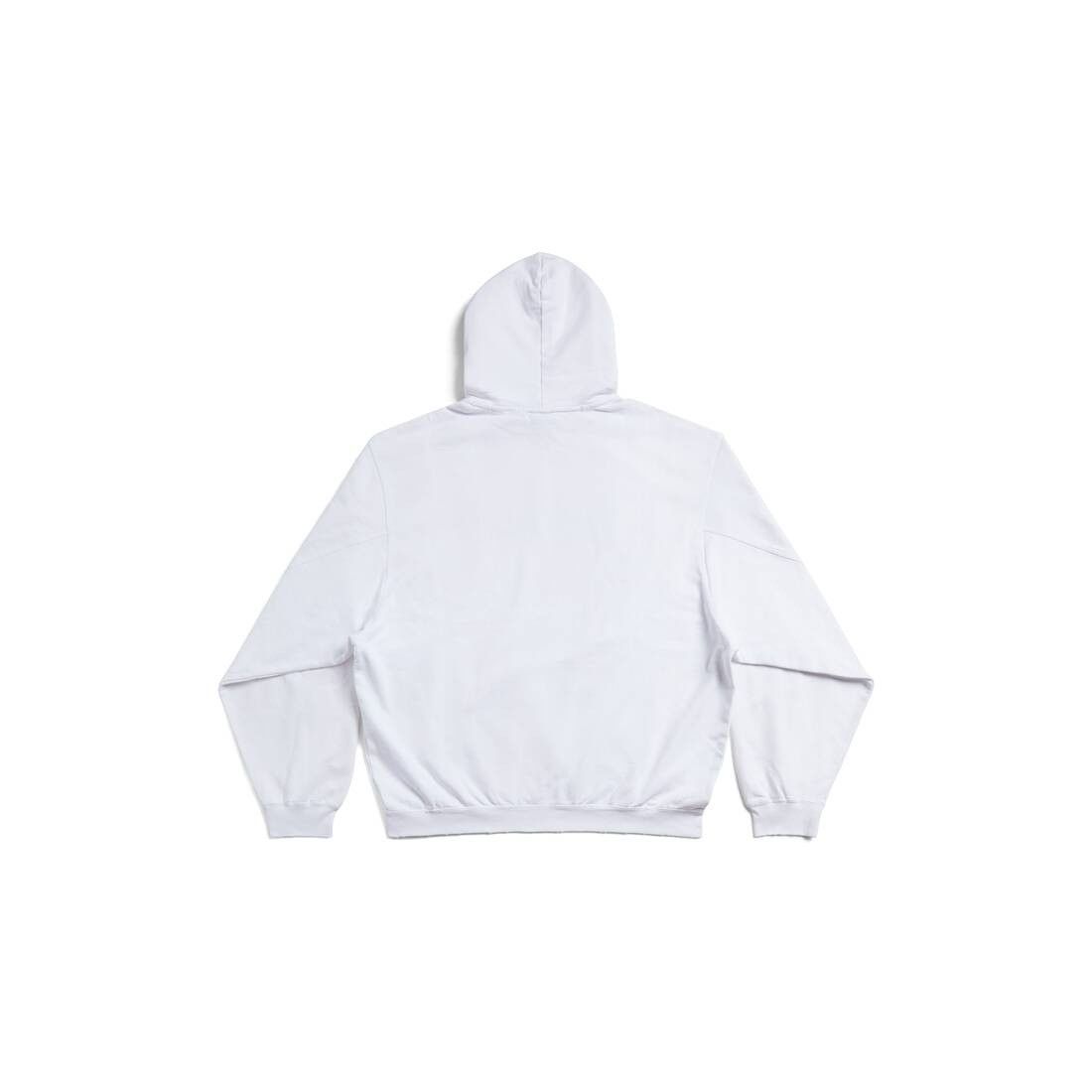 Balenciaga o1mt1gz0924 Caps Destroyed Hoodie in White Size US S / EU 44-46 / 1 - 2 Thumbnail